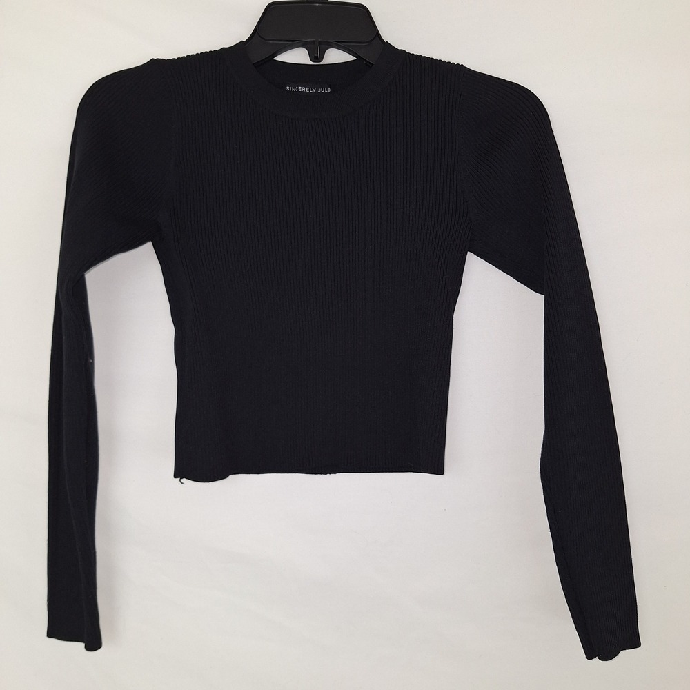 Top Whimsigoth Grunge Cropped Minimalist Layering Long Sleeve Sincerely Jules